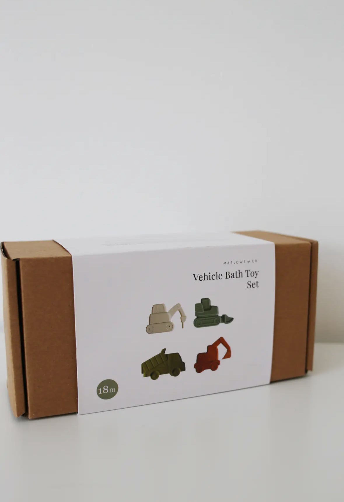 Marlowe & Co Baby Silicone Construction Bath Toy Set Mold Free Silicone Bath Set