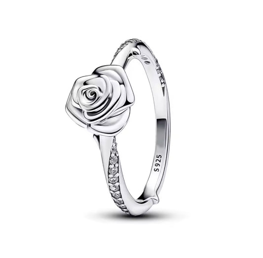 S- Rose Flower Statement Ring