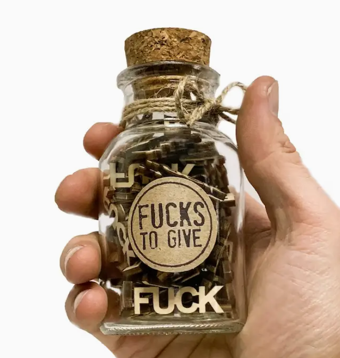 Small Jar of Fucks Gift Jar (5oz) - Perfect Gag Gift