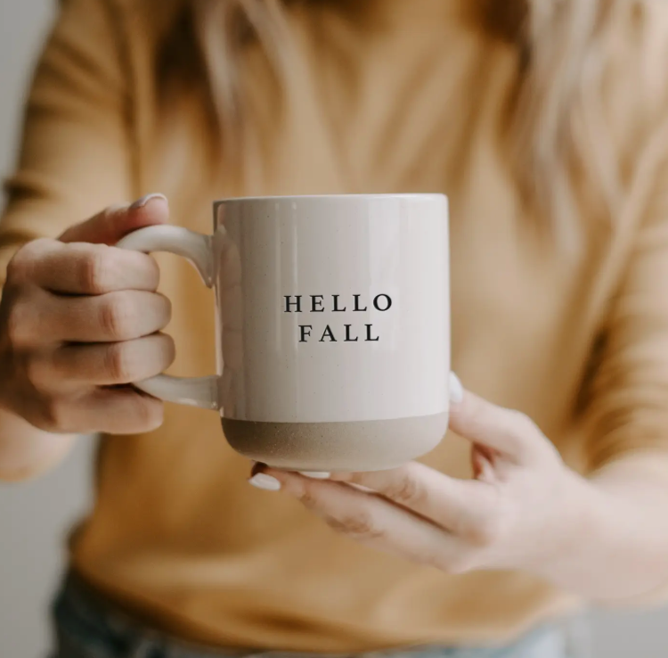 Hello Fall Stoneware Coffee Mug