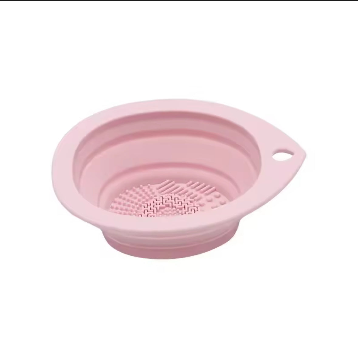 Collapsible Silicone Makeup Brush Cleaning Bowl-Blush Pink