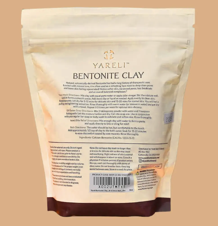 Bentonite Volcanic Clay Mask & Detox Bath For Rejuvenation