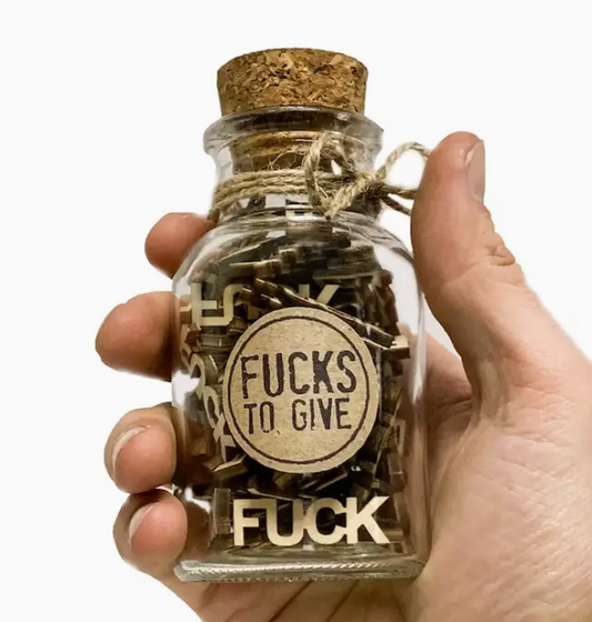 Small Jar of Fucks Gift Jar (5oz) - Perfect Gag Gift
