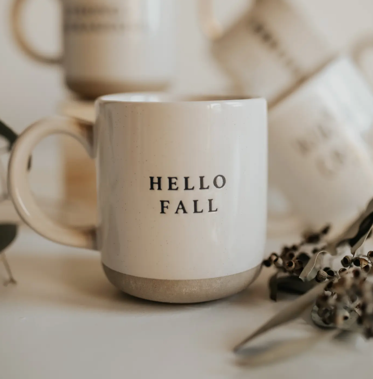 Hello Fall Stoneware Coffee Mug