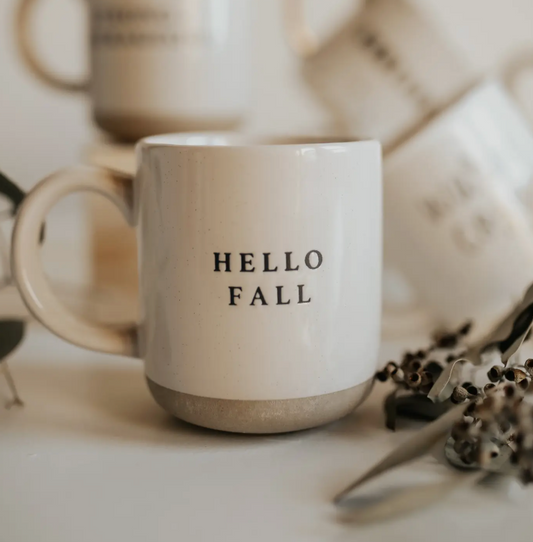 Hello Fall Stoneware Coffee Mug