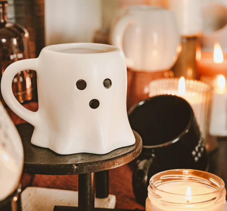 *New* Black/White Ghost Coffee Mug