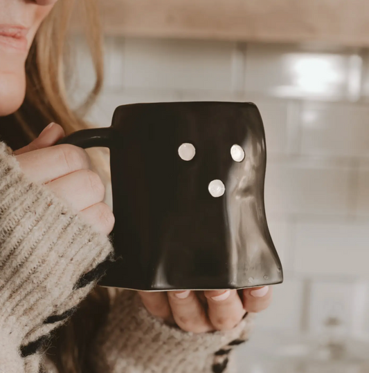*New* Black/White Ghost Coffee Mug