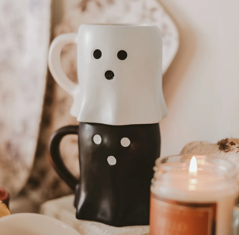 *New* Black/White Ghost Coffee Mug